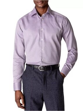 Eton Light Purple Textured Dress Shirt